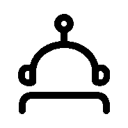 Monoline Robot Head Logo