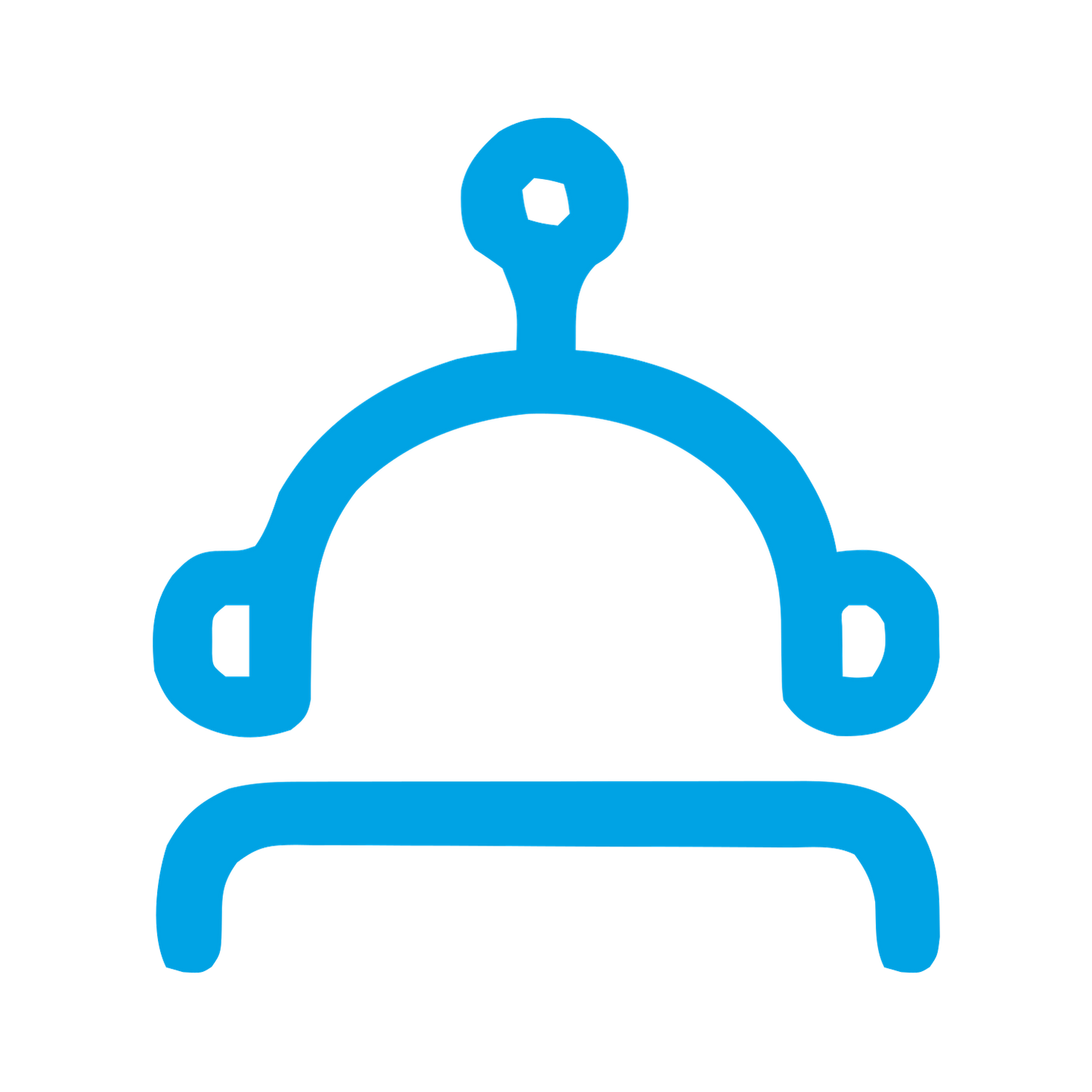 Monoline Robot Head Logo #00a3e4