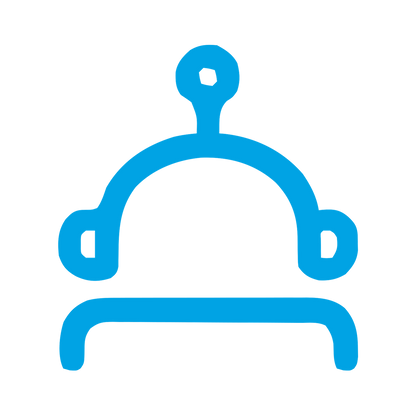 Monoline Robot Head Logo #00a3e4