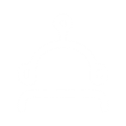 Monoline Robot Head Logo #ffffff