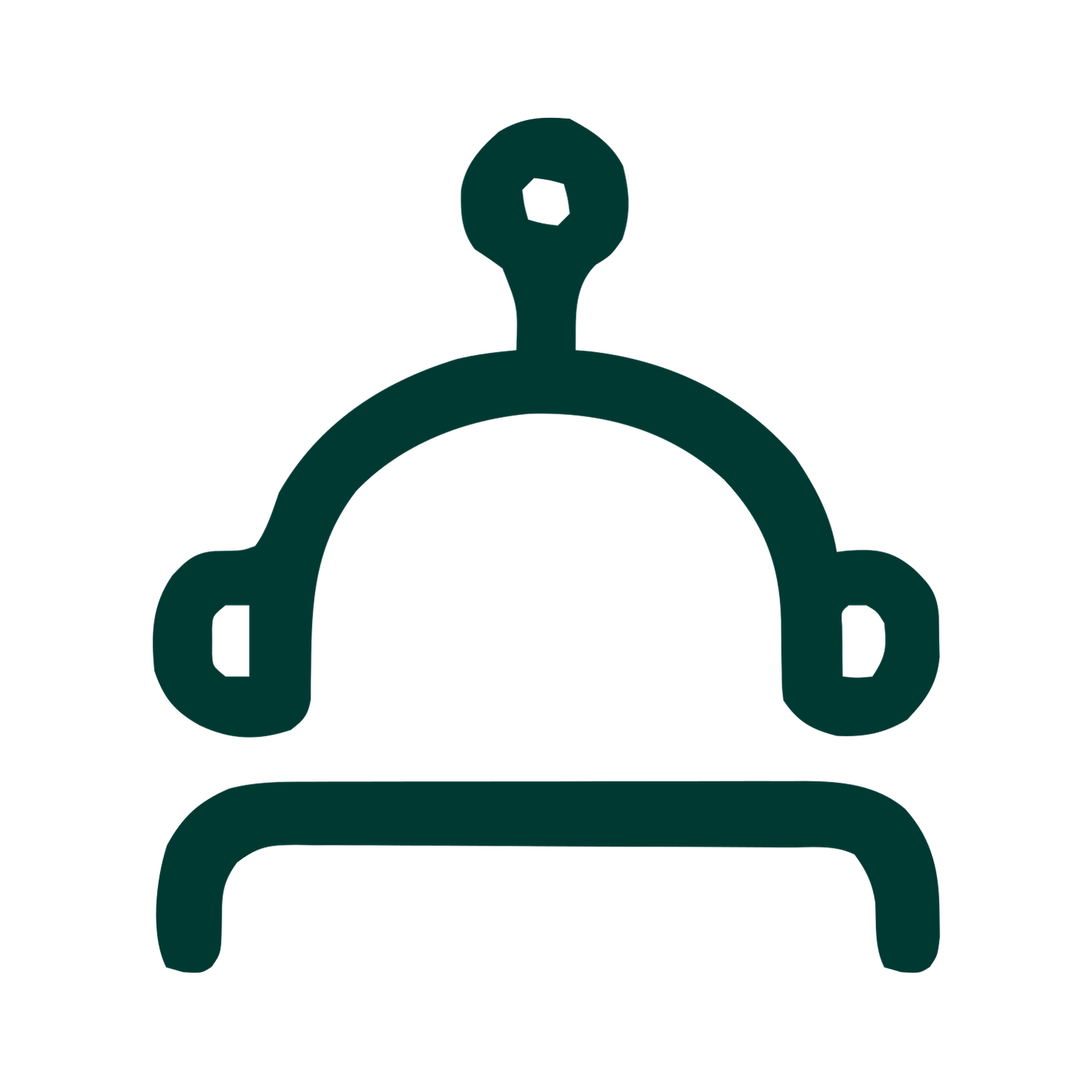 Monoline Robot Head Logo #003932