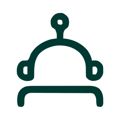 Monoline Robot Head Logo #003932
