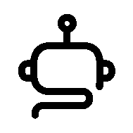 Monoline Robot Head Logo