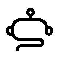 Monoline Robot Head Logo