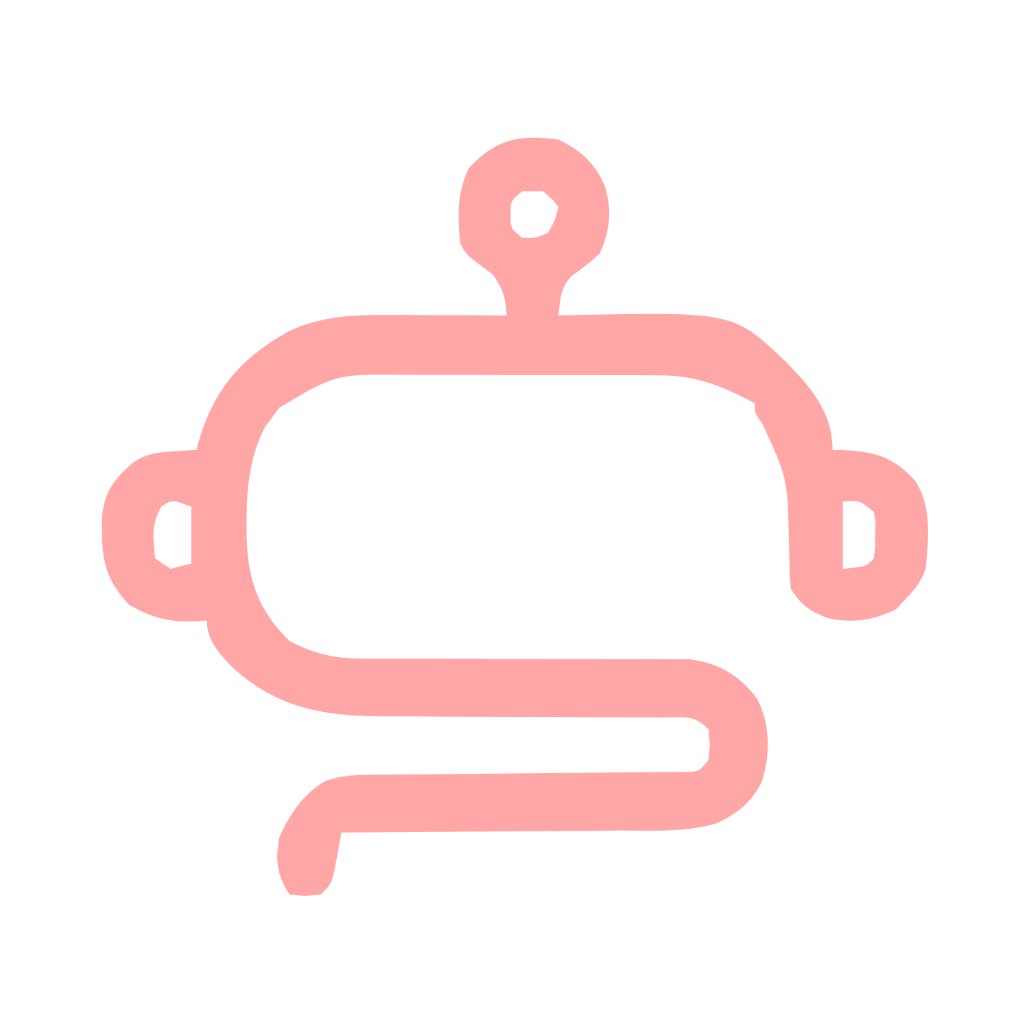 Monoline Robot Head Logo #ffa6a6