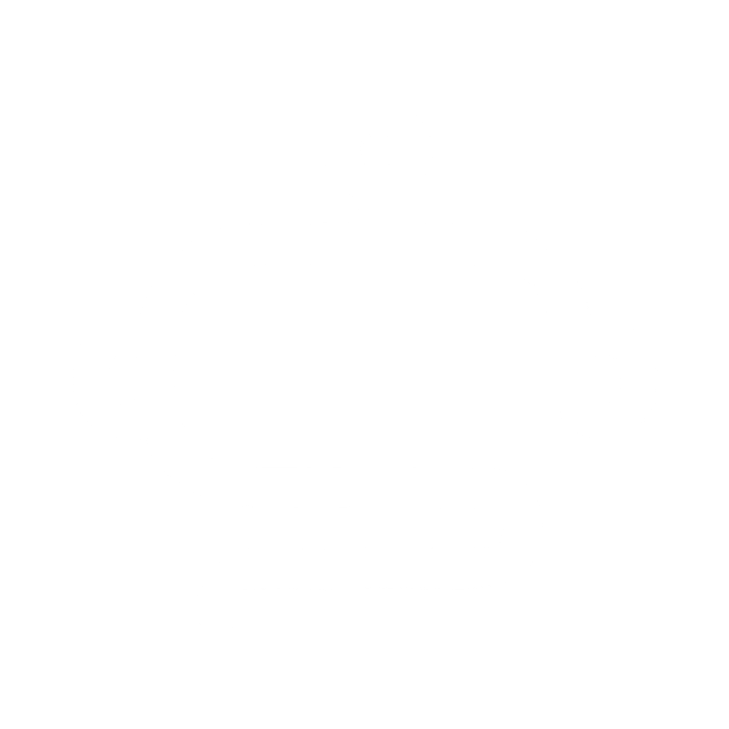 Monoline Robot Head Logo #ffffff