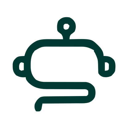 Monoline Robot Head Logo #003932