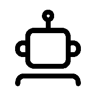 Monoline Robot Head Logo