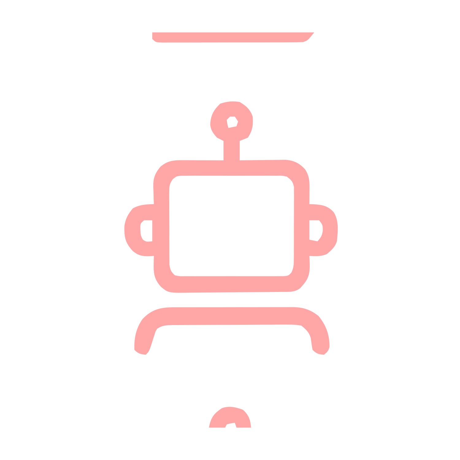 Monoline Robot Head Logo #ffa6a6