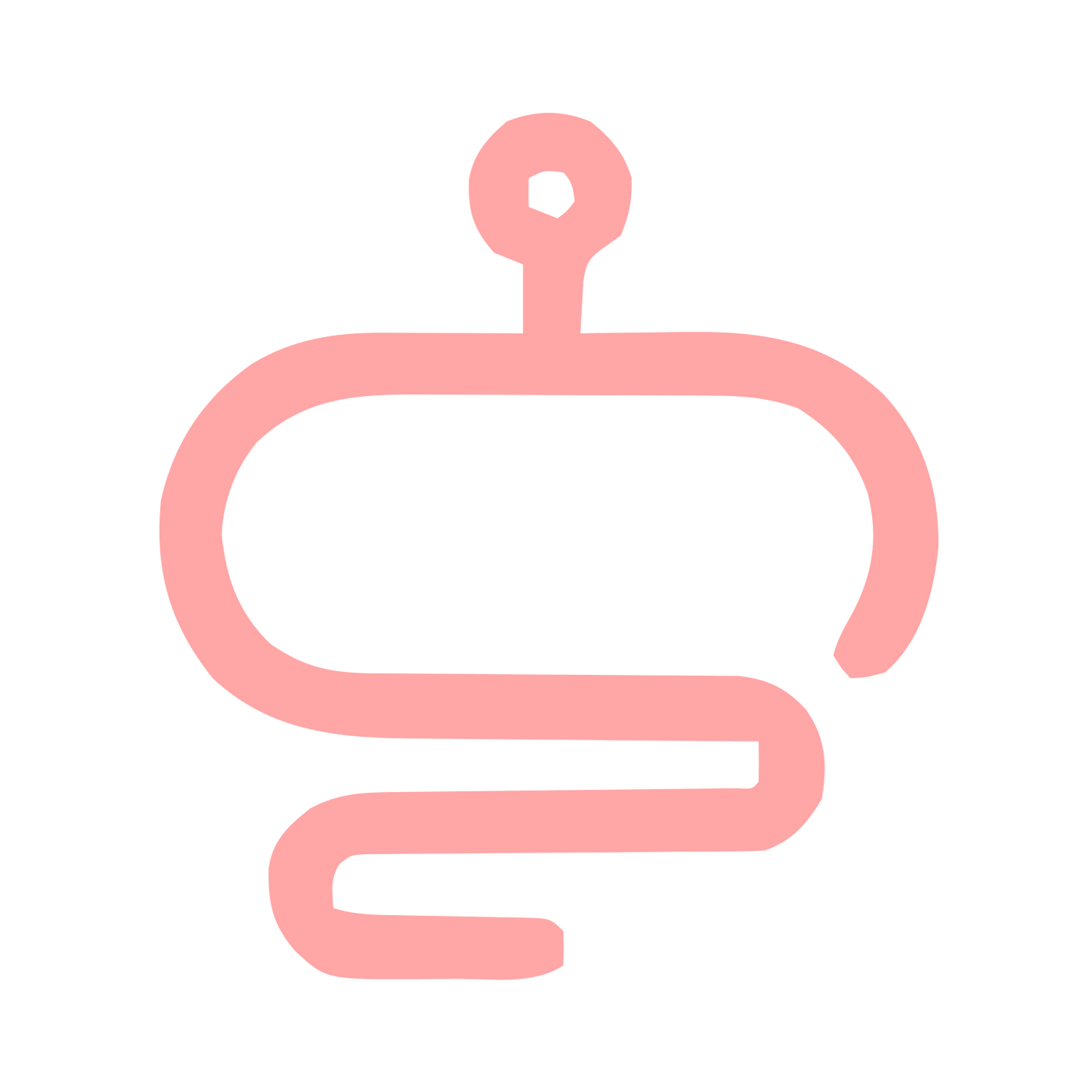 Monoline Robot Head Logo #ffa6a6