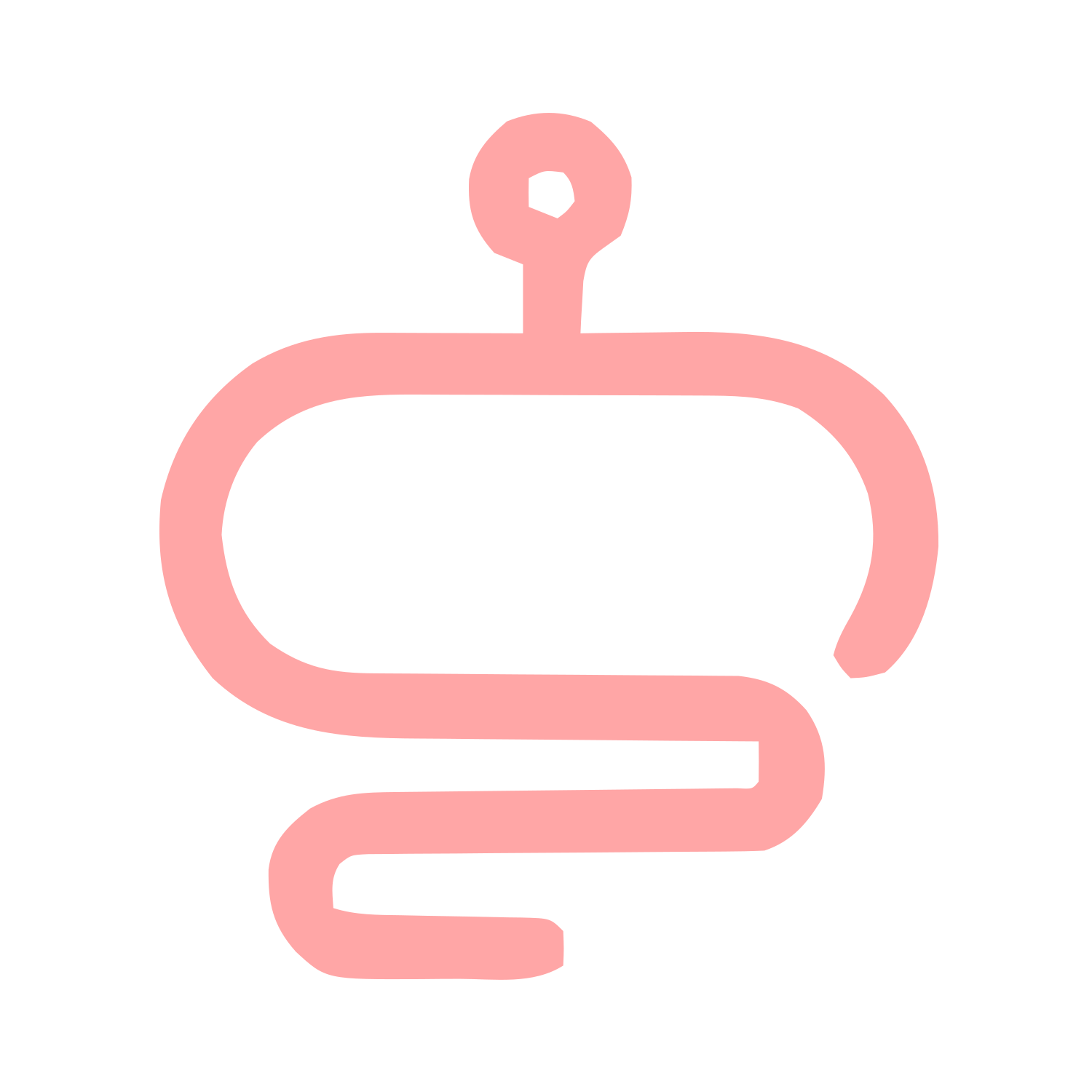Monoline Robot Head Logo #ffa6a6