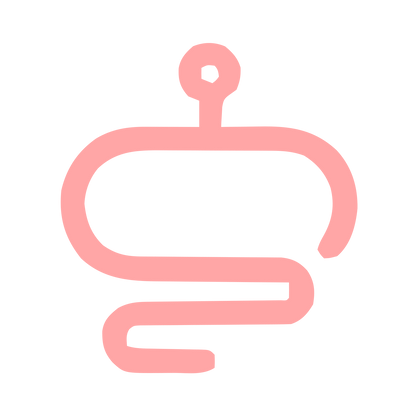 Monoline Robot Head Logo #ffa6a6