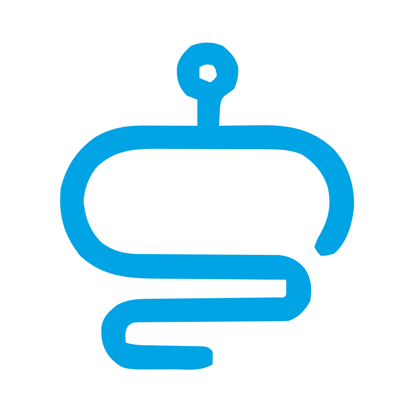Monoline Robot Head Logo #00a3e4