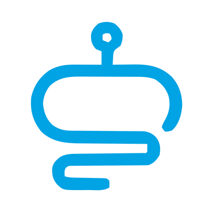 Monoline Robot Head Logo #00a3e4