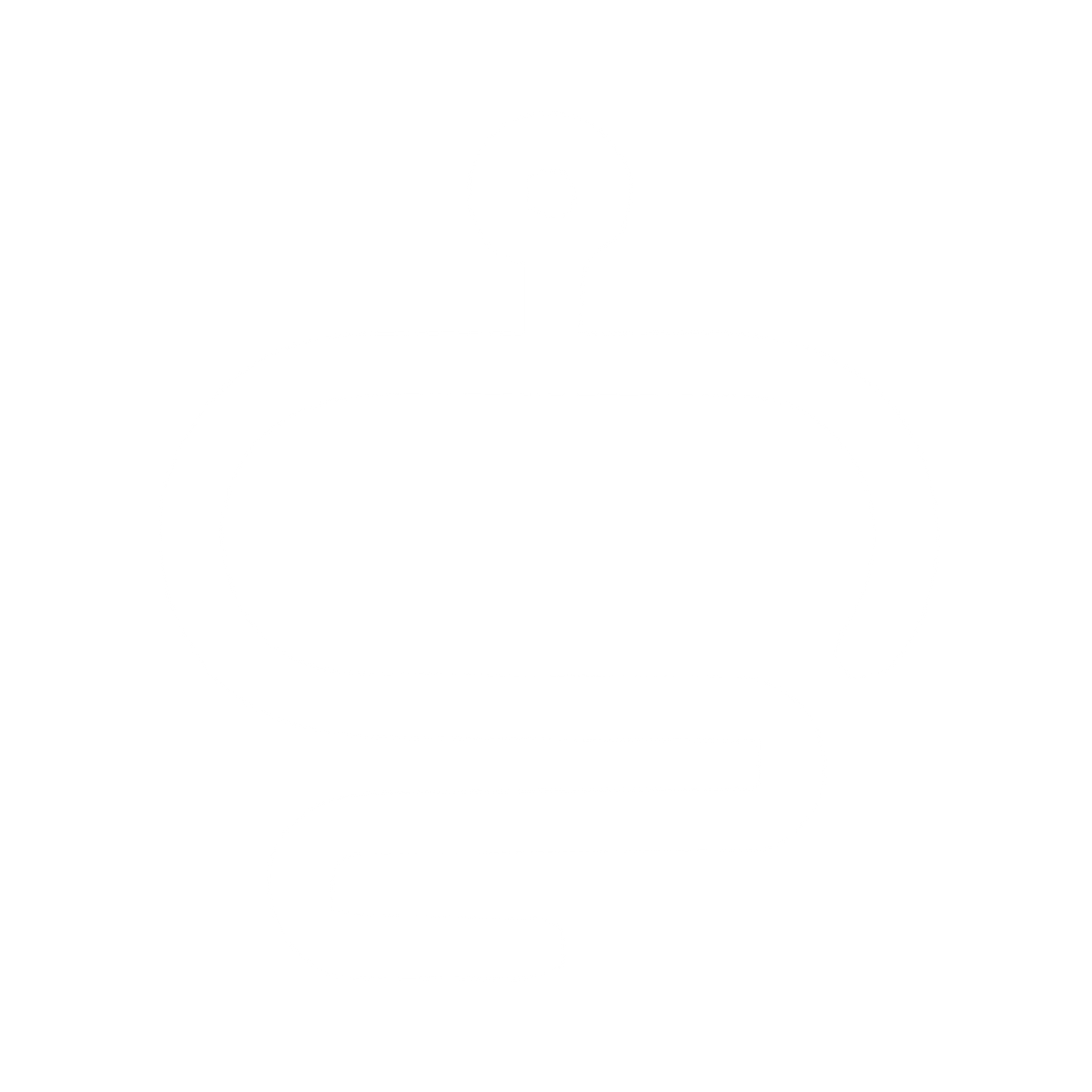Monoline Robot Head Logo #ffffff