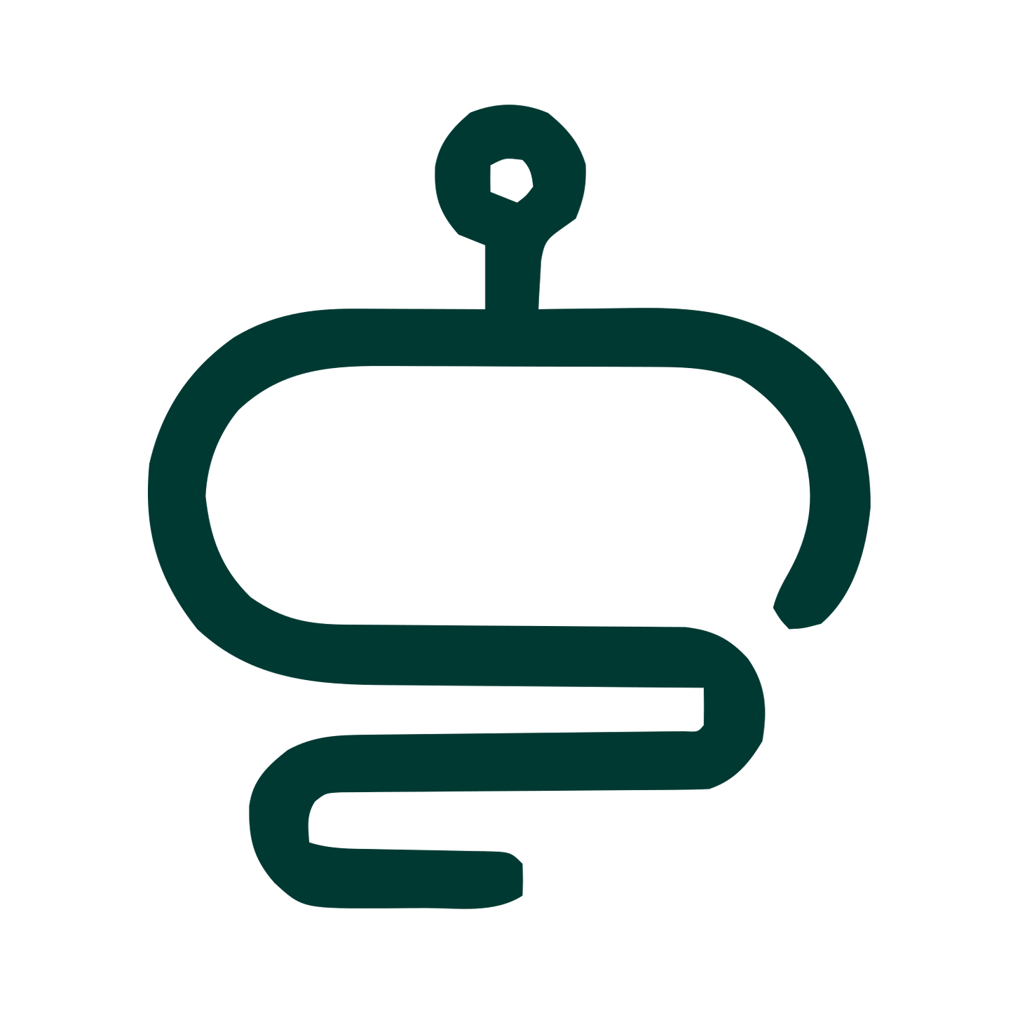 Monoline Robot Head Logo #003932