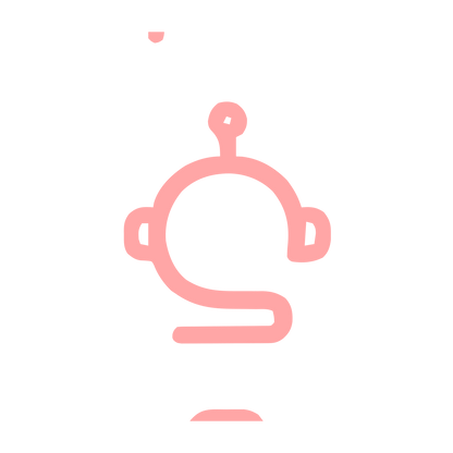 Monoline Robot Head Logo #ffa6a6