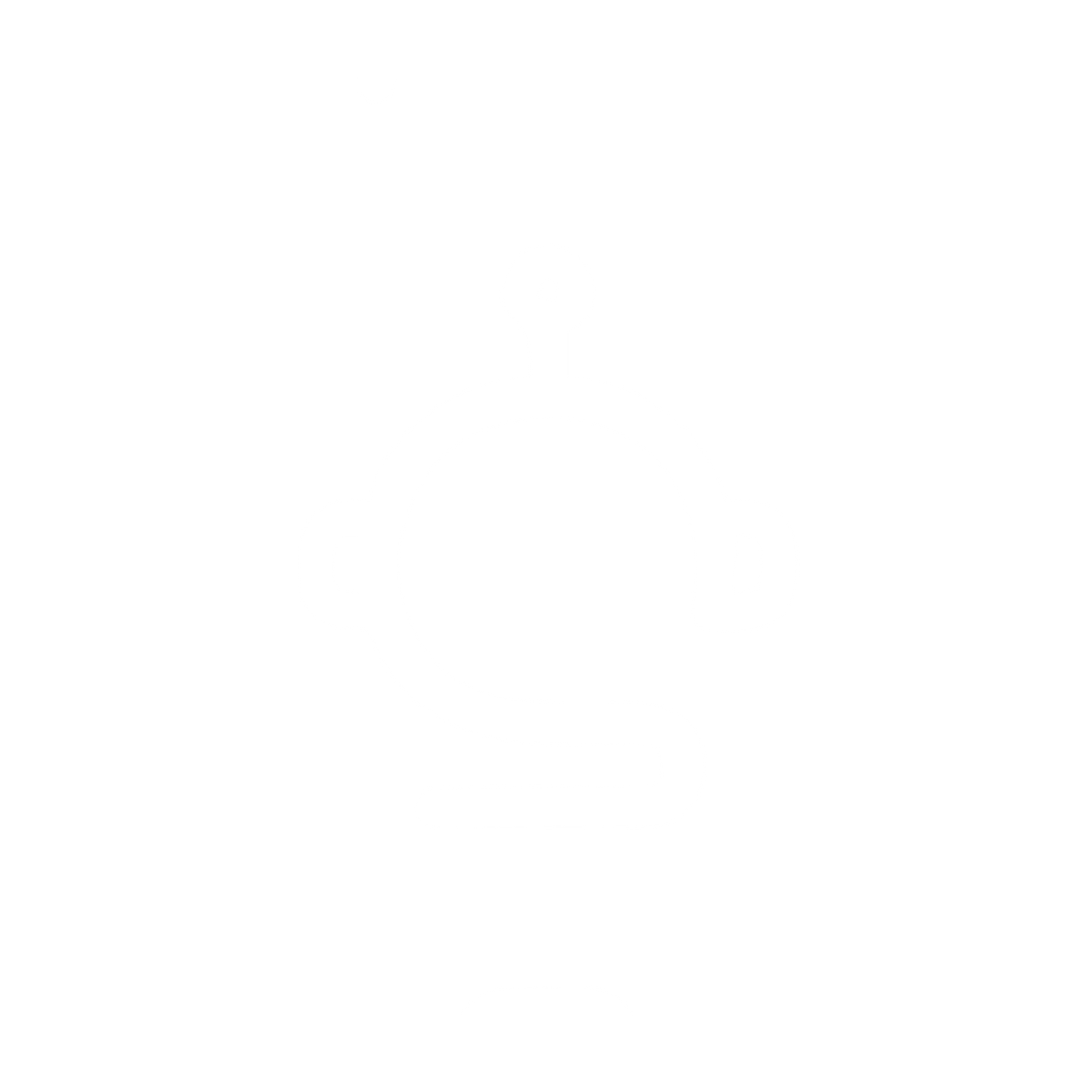 Monoline Robot Head Logo #ffffff