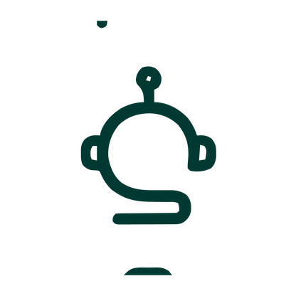 Monoline Robot Head Logo #003932