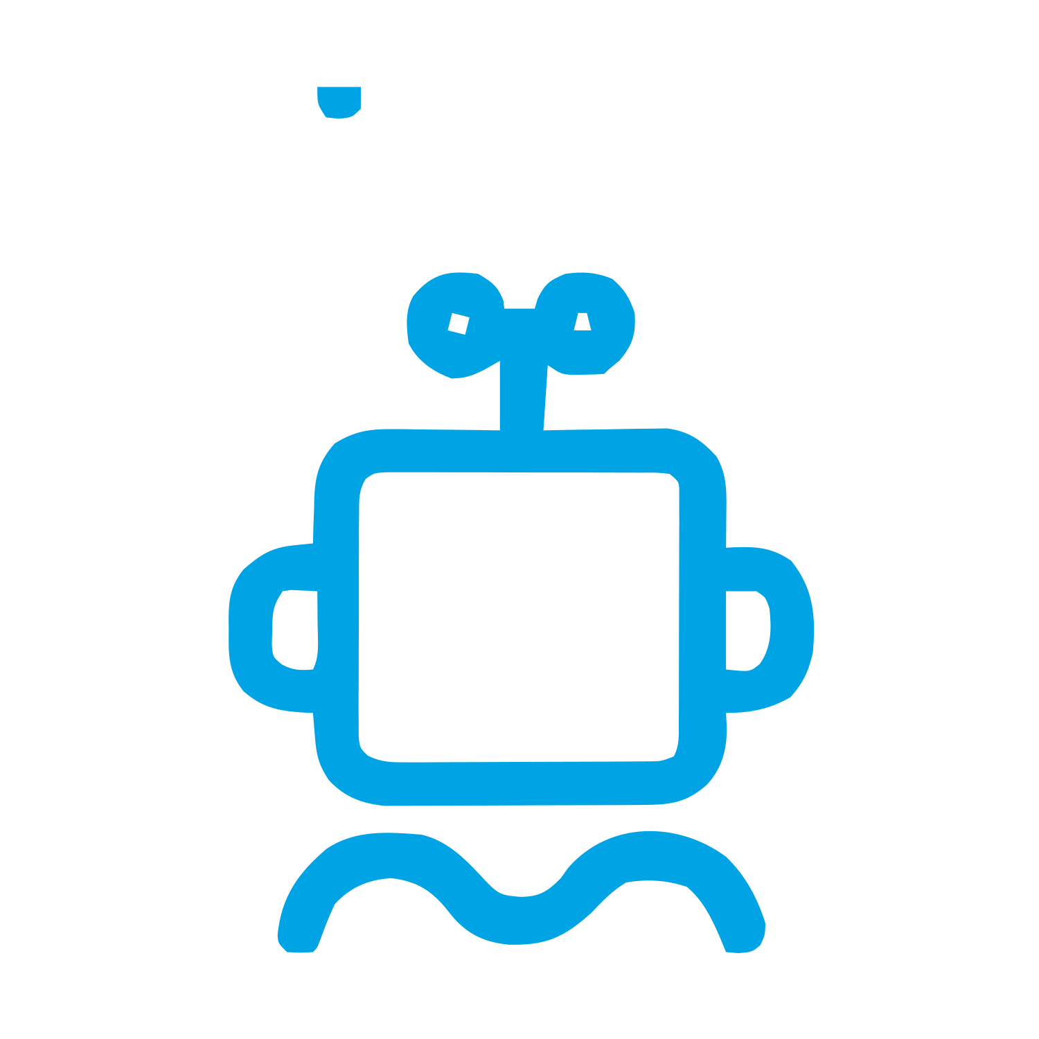 Monoline Robot Logo #00a3e4
