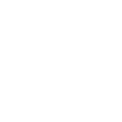Monoline Robot Logo #ffffff