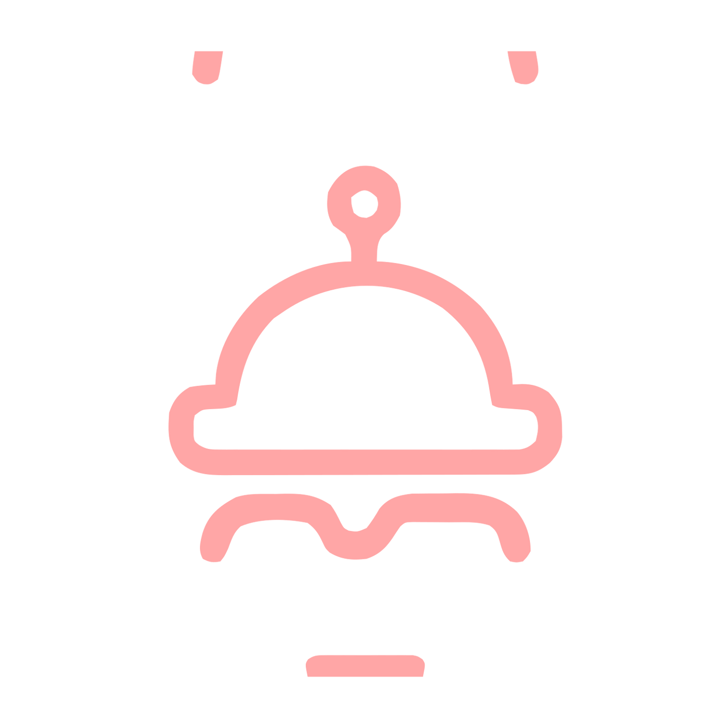 Monoline Robot Face Logo #ffa6a6