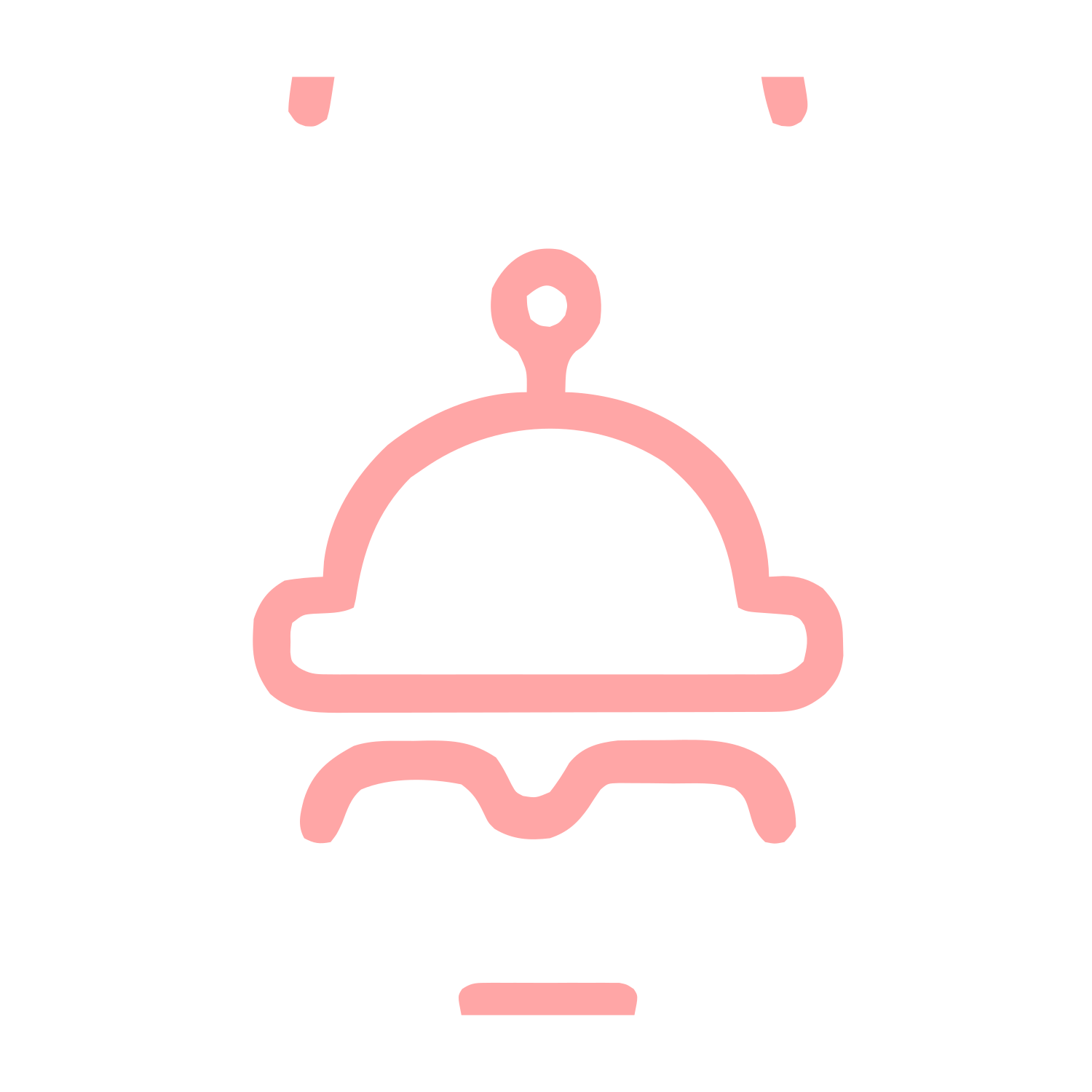 Monoline Robot Face Logo #ffa6a6