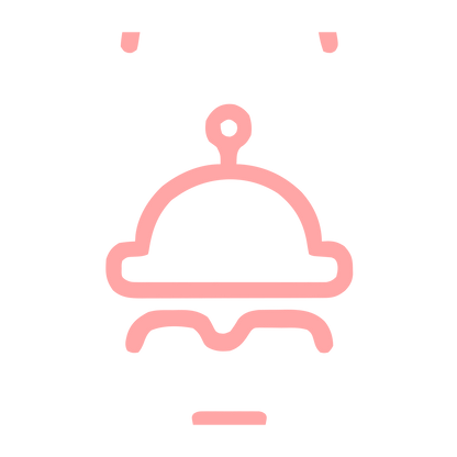 Monoline Robot Face Logo #ffa6a6