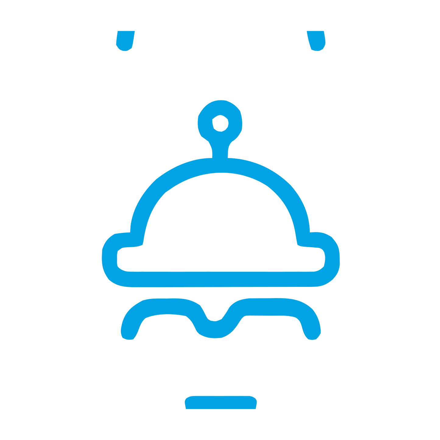 Monoline Robot Face Logo #00a3e4