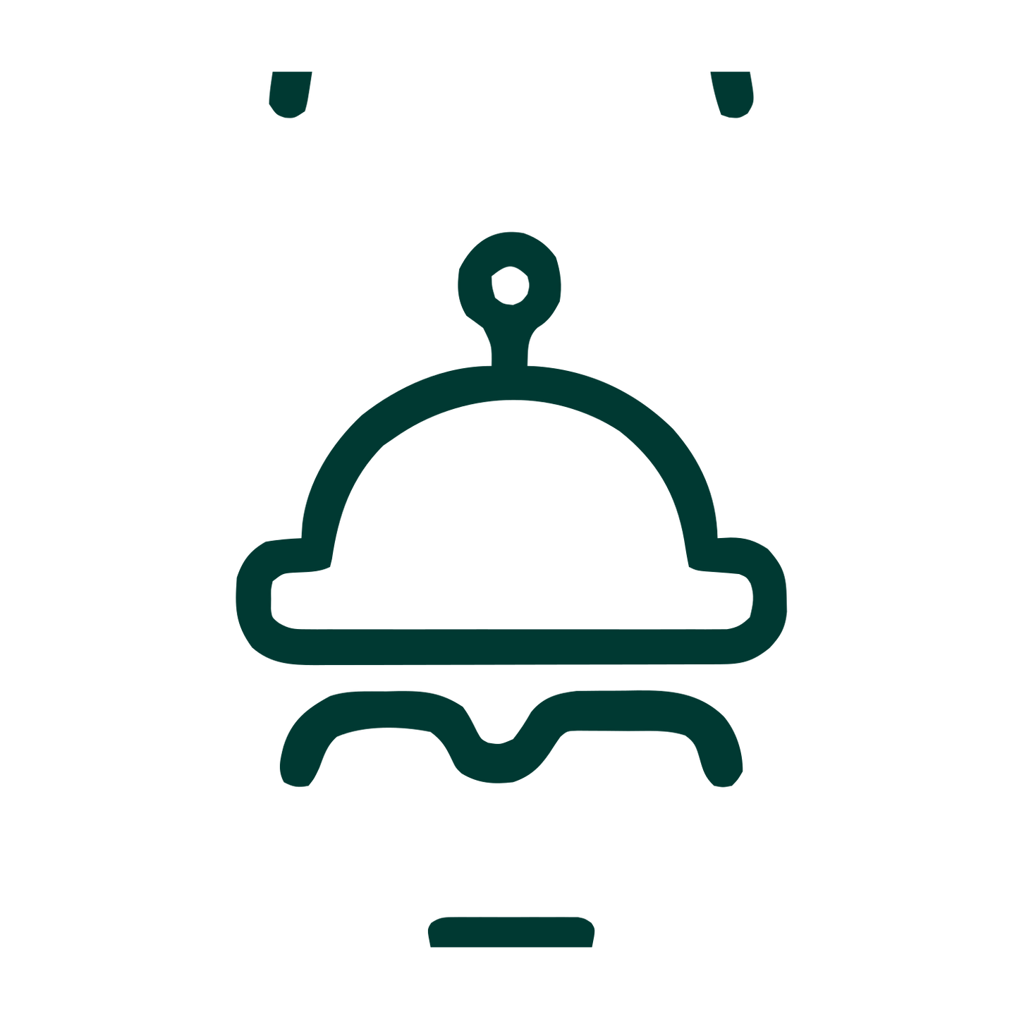 Monoline Robot Face Logo #003932