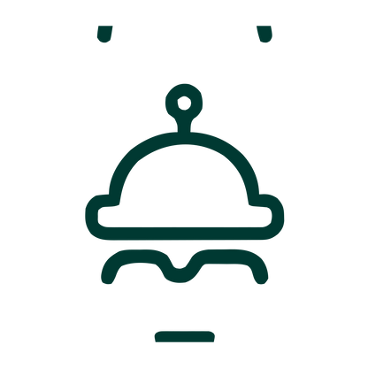 Monoline Robot Face Logo #003932