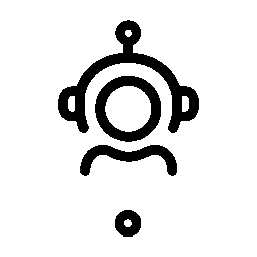 Monoline Robot Head Logo