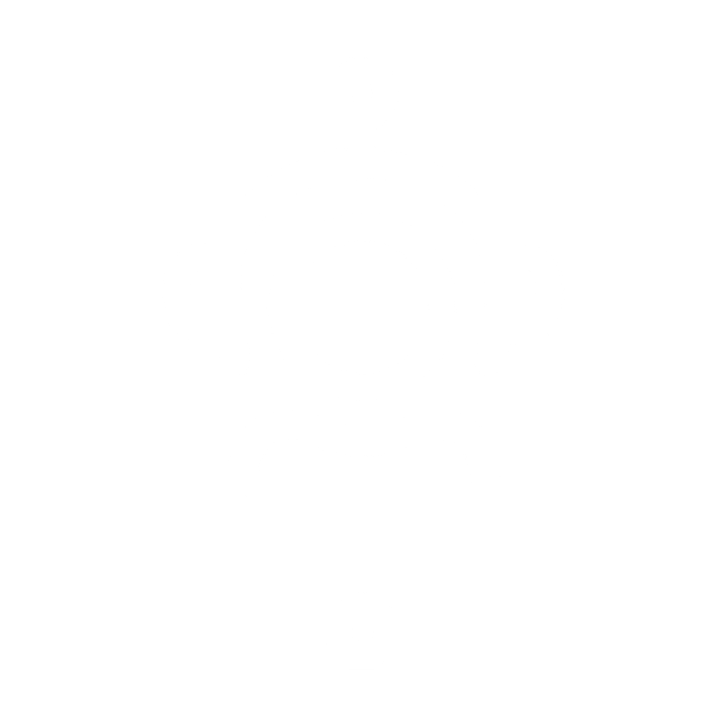 Monoline Robot Head Logo #ffffff