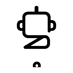 Monoline Robot Head Logo
