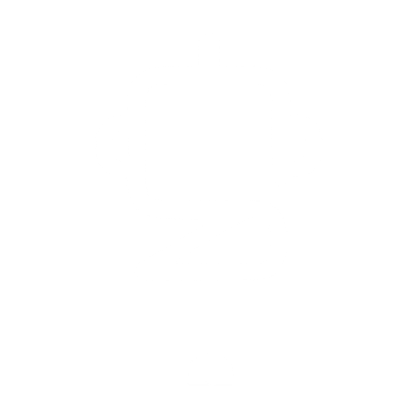 Monoline Robot Head Logo #ffffff