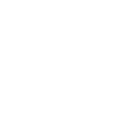 Monoline Robot Head Logo #ffffff