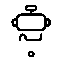 Monoline Robot Head Logo