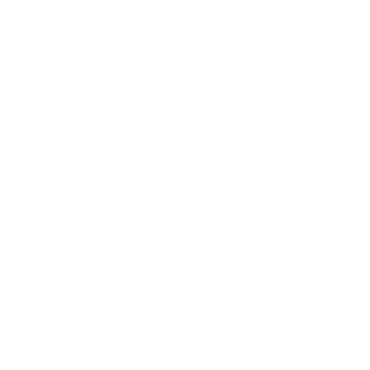 Monoline Robot Head Logo #ffffff