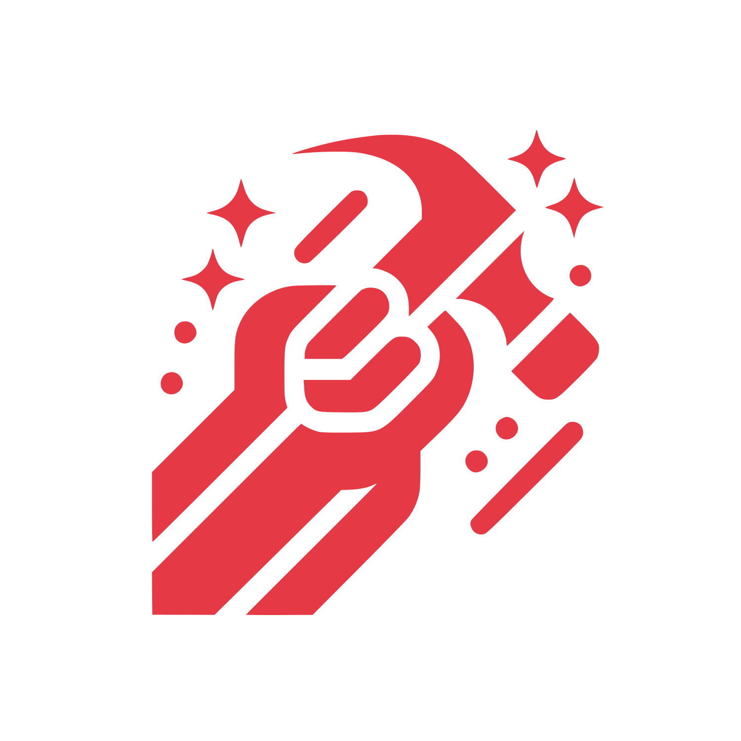 Sparkling Hammer Logo #E63946