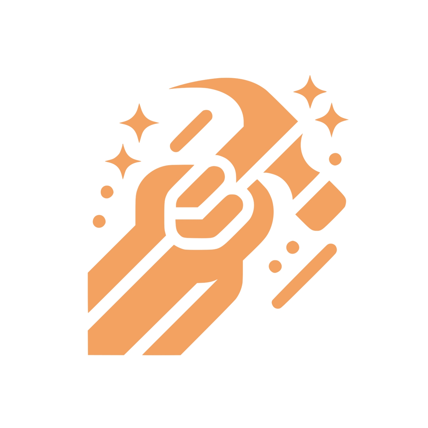 Sparkling Hammer Logo #F4A261