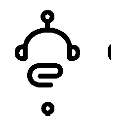 Monoline Robot Head Logo