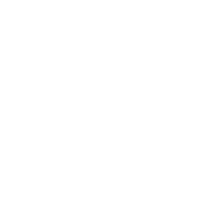 Monoline Robot Head Logo #ffffff