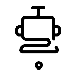 Monoline Robot Head Logo