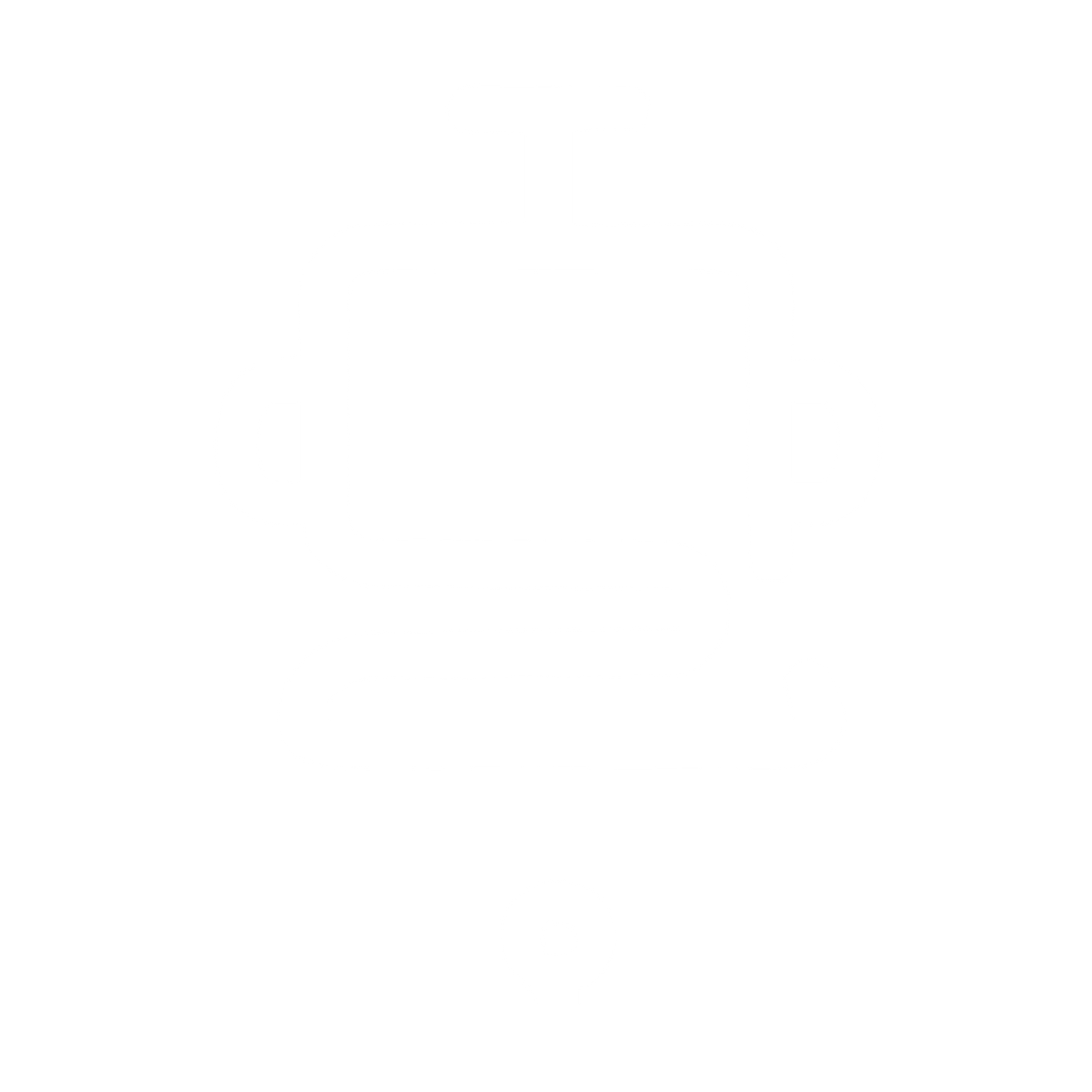 Monoline Robot Head Logo #ffffff