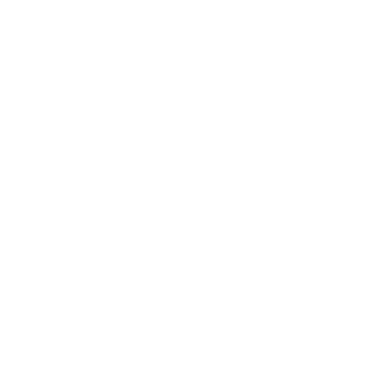 Monoline Robot Head Logo #ffffff