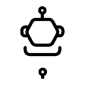 Monoline Robot Head Logo