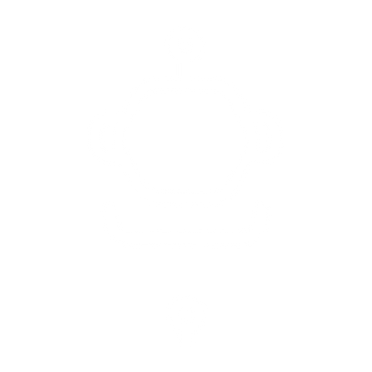 Monoline Robot Head Logo #ffffff