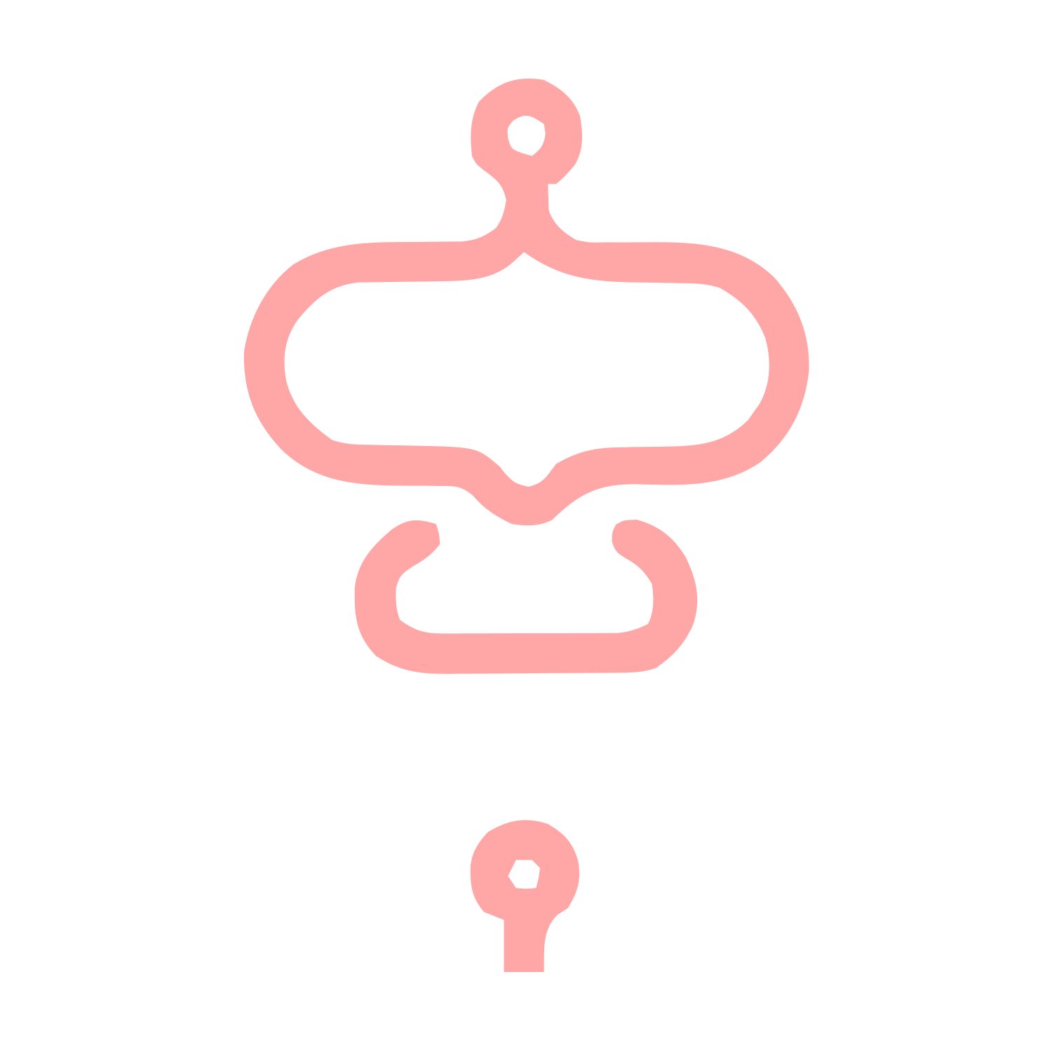 Monoline Robot Face Logo #ffa6a6