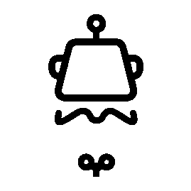 Monoline Robot Head Logo