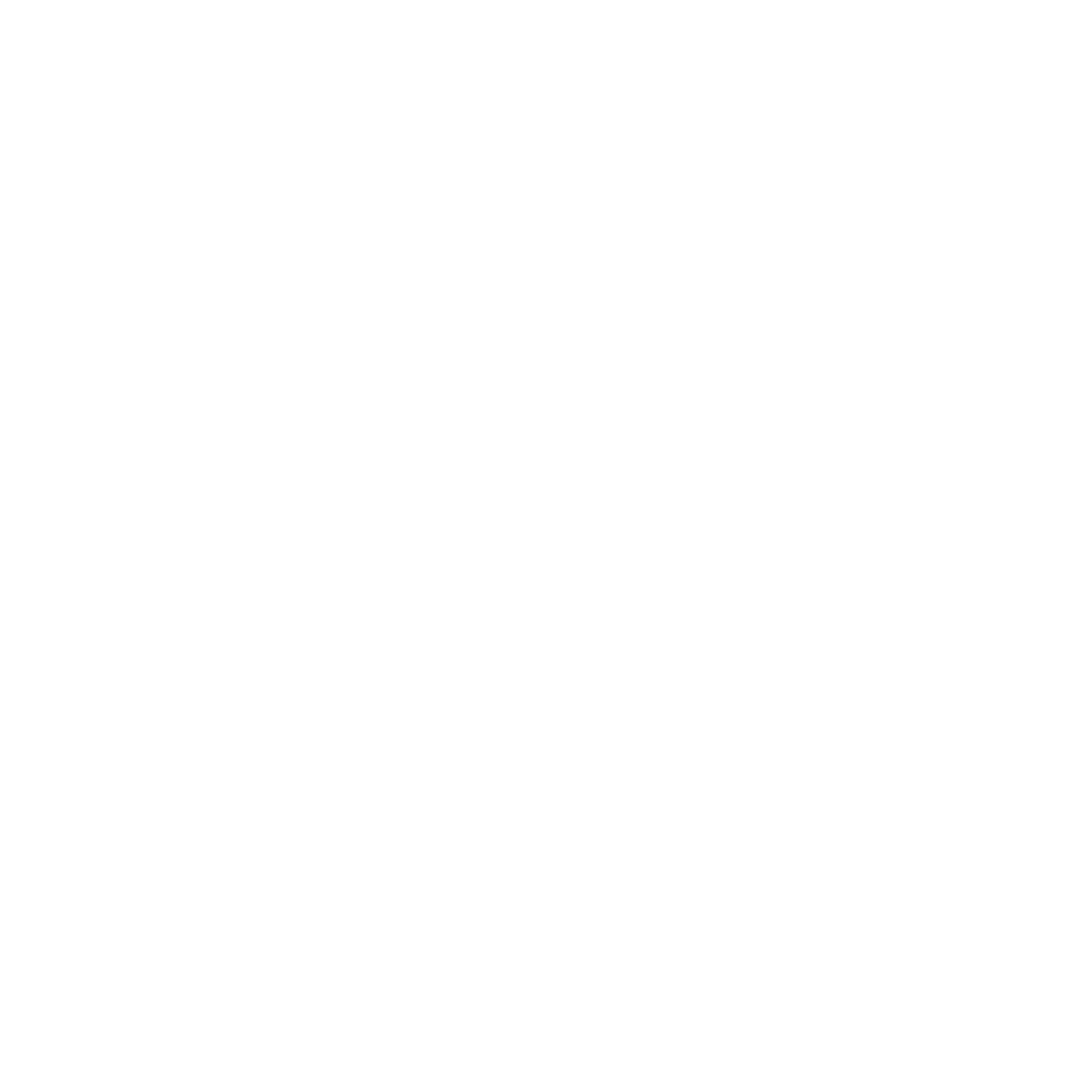 Monoline Robot Head Logo #ffffff